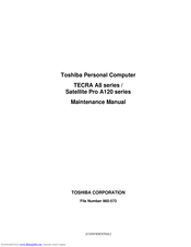 Toshiba Satellite Pro A120 Maintenance Manual