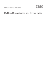 IBM x3550 - System - 7978 Problem Determination And Service Manual