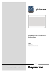 Raymarine gS Series Installation And Operation Instructions Manual