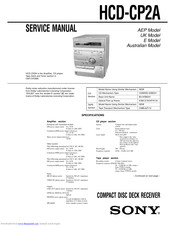Sony HCD-CP2A Service Manual