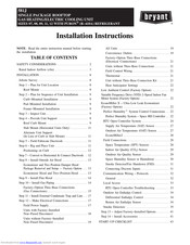 Bryant 581J series Installation Instructions Manual