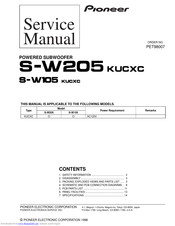 Pioneer S-W205 Service Manual