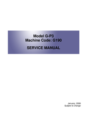 Ricoh G-P3 Service Manual