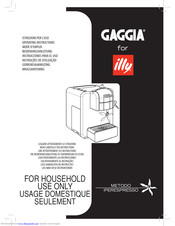 Gaggia GXI /01 Operating Instructions Manual