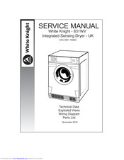 White Knight 831 WV Service Manual