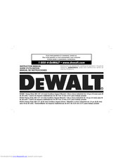 DeWalt DC815 Instruction Manual