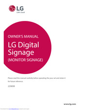LG 22SM3B Owner's Manual
