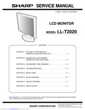 Sharp LL-T2020 Service Manual