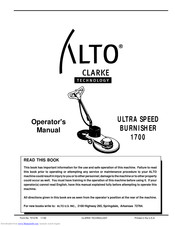 Alto 1700 Operator's Manual