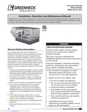 Greenheck IG Installation, Operation And Maintanance Manual