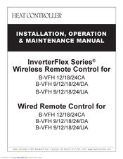 Heat Controller B-VFH 12/18/24CA Installation, Operation & Maintanance Manual