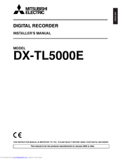 Mitsubishi DX-TL5000E series Installer Manual