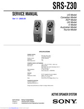 Sony SRS-Z30 Service Manual
