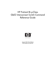 HP ProLiant BL p-Class GbE2 Command Reference Manual
