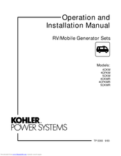 Kohler 4CKMR Operation And Installation Manual