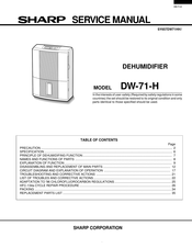 Sharp DW-71-H Service Manual