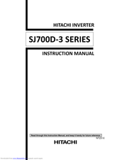 Hitachi SJ700D-022L Instruction Manual