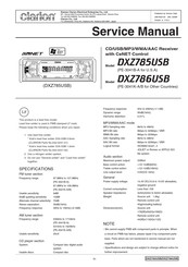 Clarion DXZ786USB Service Manual