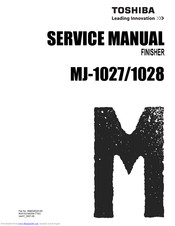 Toshiba MJ-1028 Service Manual