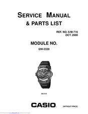 Casio QW-2339 Service Manual & Parts List