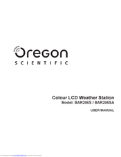 Oregon Scientific BAR206SA User Manual