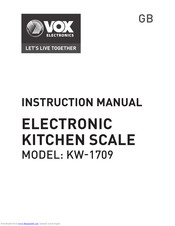 Vox KW-1709 Instruction Manual