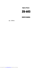 Olivetti ZU-603 Service Manual