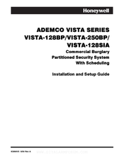 Honeywell VISTA-128SIA Installation And Setup Manual
