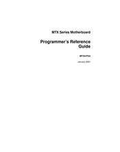 Motorola MTX Series Programmer's Reference Manual
