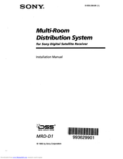 Sony MRD-D1 Installation Manual