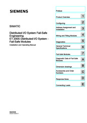 Siemens 4/8 F-DI DC24V PROFIsafe Installation And Operating Manual