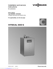 Viessmann Vitocal 300-GWW Installation And Service Instructions Manual