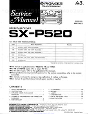 Pioneer SX-P520 Service Manual