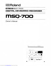 Roland MSQ-700 Owner's Manual