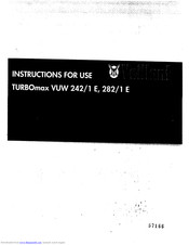 Vaillant TURBOmax VUW 242/1E Instructions For Use Manual