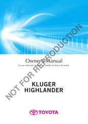 Toyota Kluger Owner's Manual