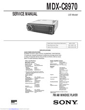 Sony MDX-C8970 Service Manual