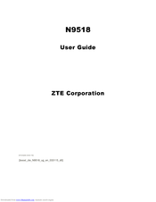 Zte Warp Elite N9518 User Manual