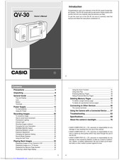 Casio QV-30 Owner's Manual