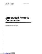 Sony RM-VL1000 - Integrated Remote Commander Operating Instructions Manual