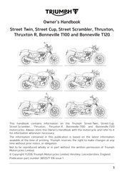 Triumph Street Cup Owner's Handbook Manual