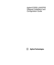 Agilent Technologies E2050 Installation And Configuration Manual
