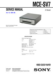 Sony MCE-SV7 Service Manual