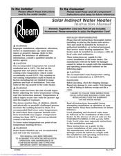 Rheem RSID120 Instruction Manual