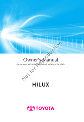 Toyota 2011 HILUX VSS 3 Owner's Manual