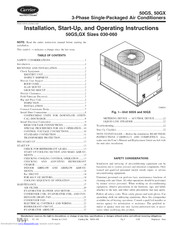 Carrier 50GS048 Guide Installation, Start-Up, And Operating Instructions Manual