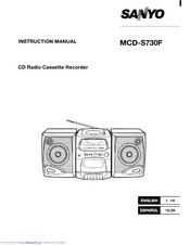 Sanyo MCD-S730F Instruction Manual