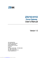 Zte ZXV10 H11X User Manual