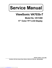 ViewSonic LCD Display VS11280 Service Manual
