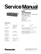 Panasonic CQ-DT6930ZE Service Manual